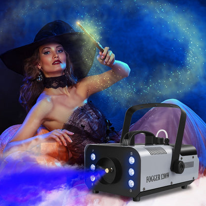 Stage Fog Machine, RGB, Remote Control, 1200W, LED for Stage and Party Lighting detail image - detail view 9