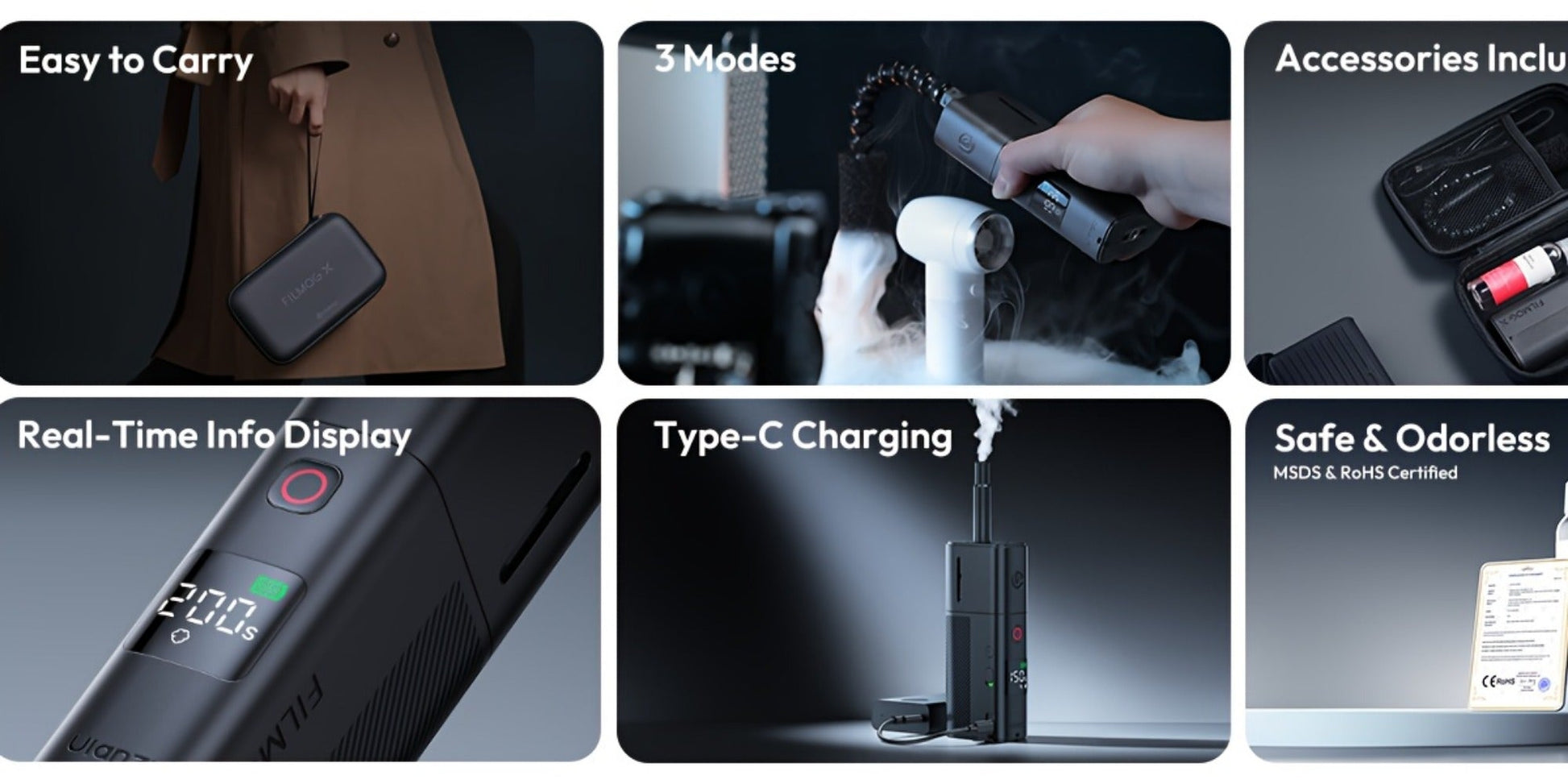 Stage Fog Machine, USB-C, Adjustable, Ulanzi, FILMOG for Stage and Party Lighting detail image - detail view 11