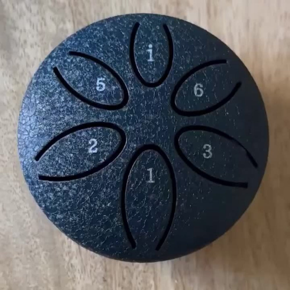 Steel Tongue Drum, 3-Inch 6-Tone Mini Set with Mallets and Learning Guide detail image - detail view 13
