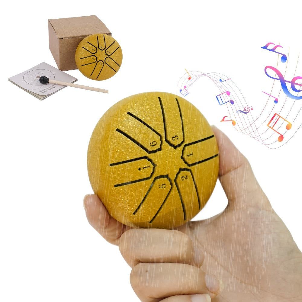 Steel Tongue Drum, 3-Inch 6-Tone Travel Rain Drum for Outdoor Music detail image - detail view 11