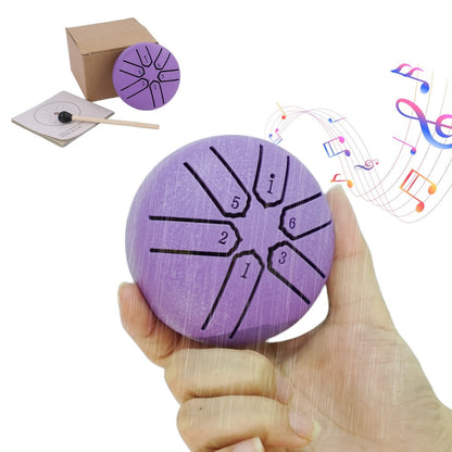 Steel Tongue Drum, 3-Inch 6-Tone Travel Rain Drum for Outdoor Music detail image - detail view 7