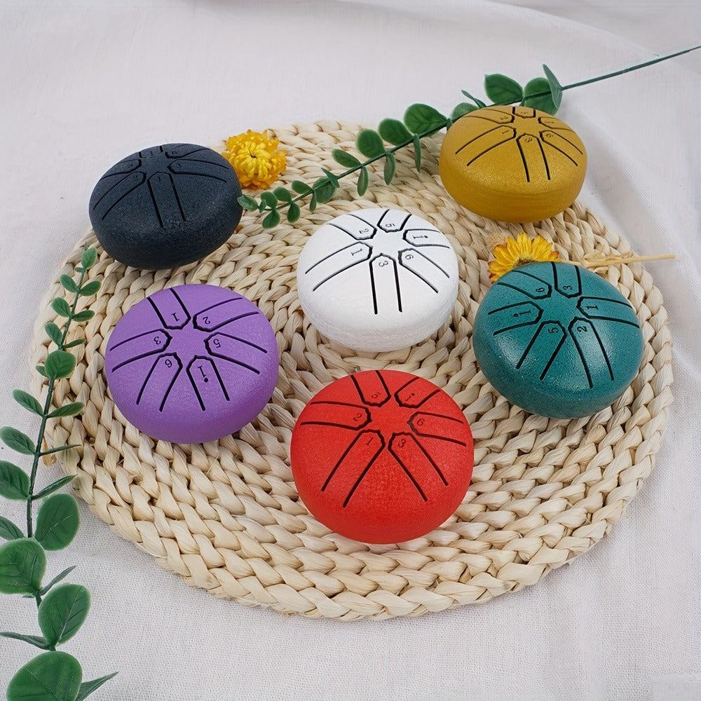 Steel Tongue Drum, 3-Inch 6-Tone Travel Rain Drum for Outdoor Music detail image - detail view 8