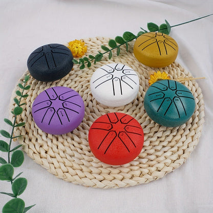Steel Tongue Drum, 3-Inch 6-Tone Travel Rain Drum for Outdoor Music detail image - detail view 8