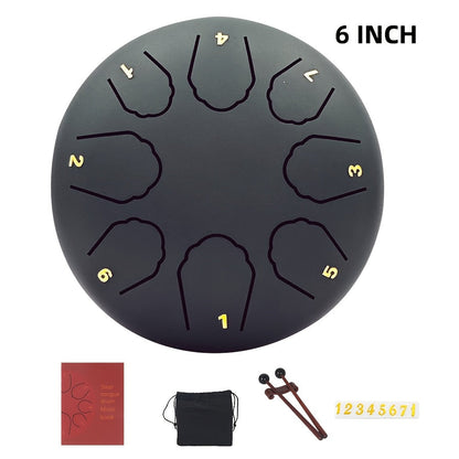 Steel Tongue Drum, 8-Inch 11-Note shown in the 6 Inch-Cowry Black option