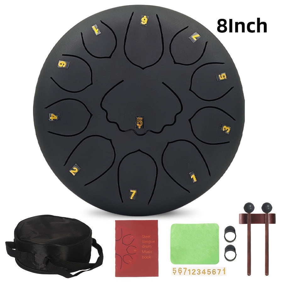 Steel Tongue Drum, 8-Inch 11-Note shown in the Black option