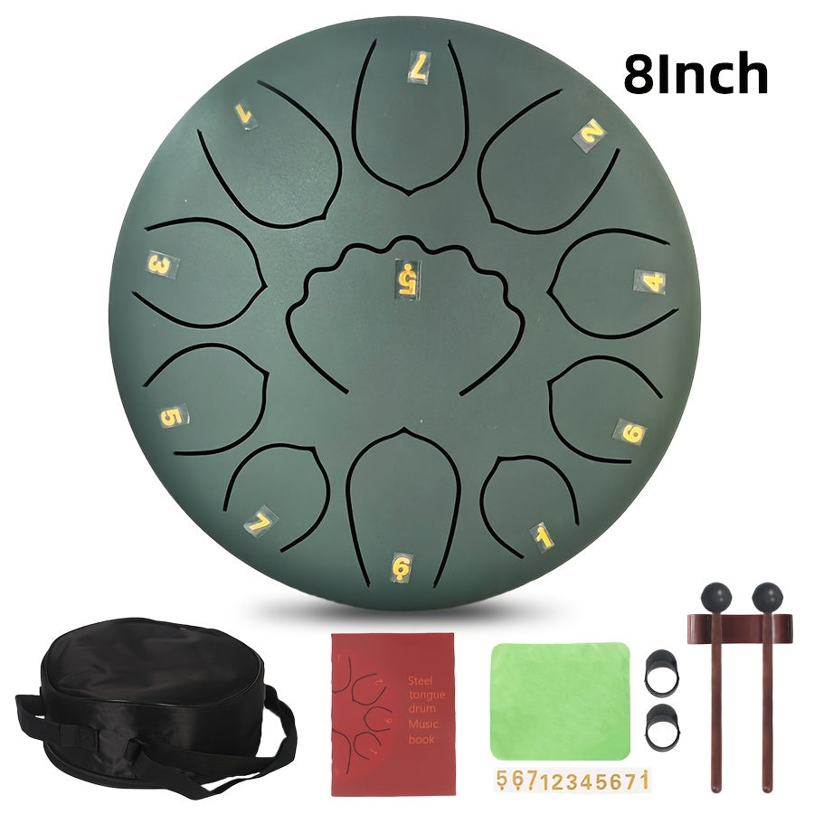 Steel Tongue Drum, 8-Inch 11-Note shown in the Green option