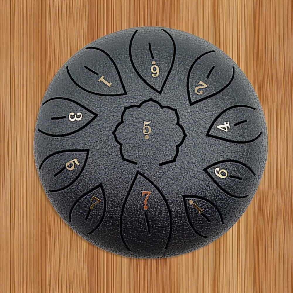Steel Tongue Drum, 6-Inch 11-Note D Major Set with Bag and Drumsticks detail image - detail view 13
