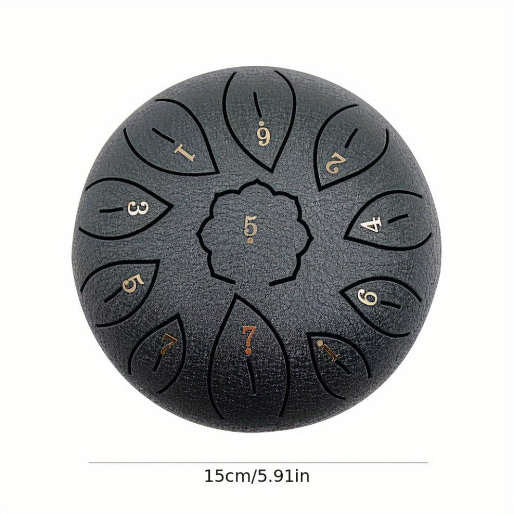 Steel Tongue Drum, 6-Inch 11-Note D Major Set with Bag and Drumsticks detail image