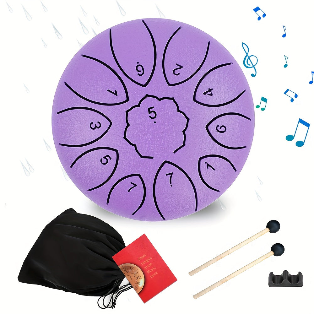 Steel Tongue Drum, 6-Inch 11-Note shown in the Purple option