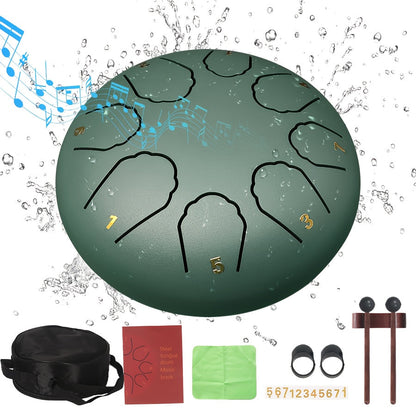 Steel Tongue Drum, 8-Inch 11-Note shown in the 6inch-Green option
