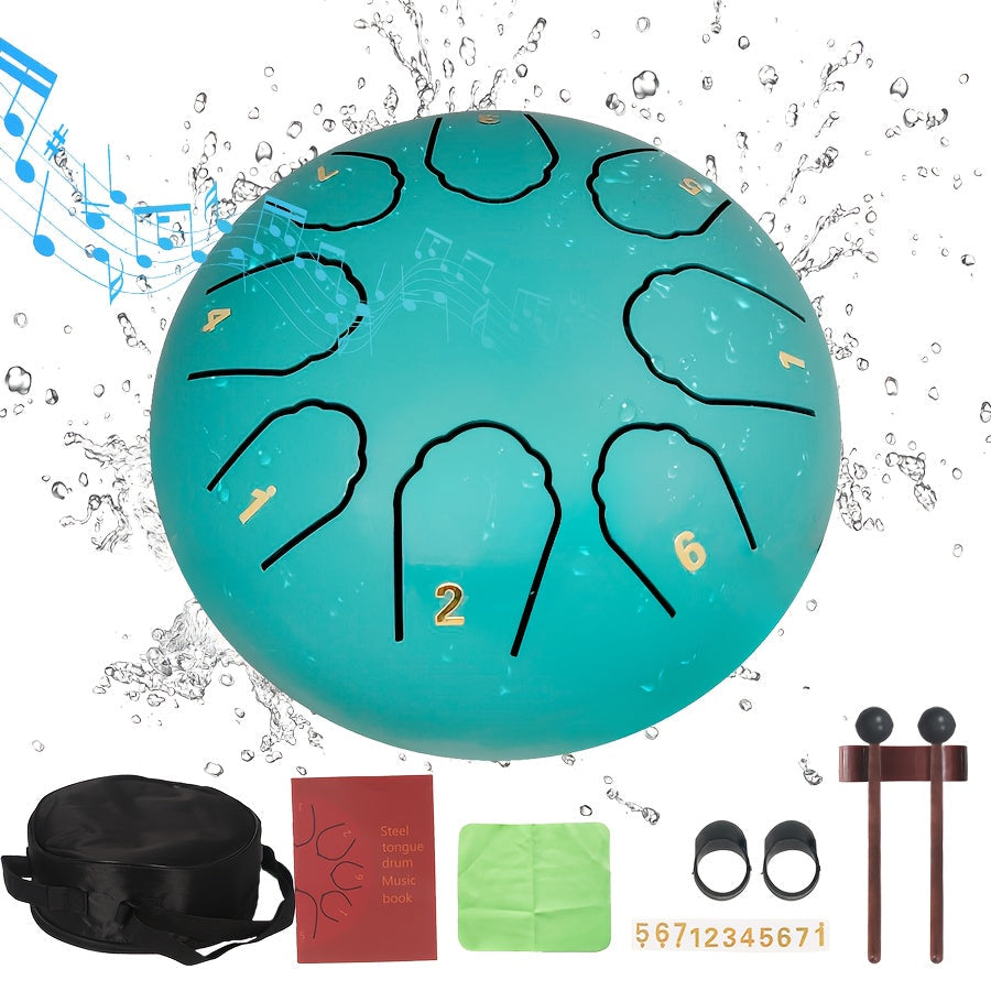 Steel Tongue Drum, 8-Inch 11-Note shown in the 6inch-Lake Blue option