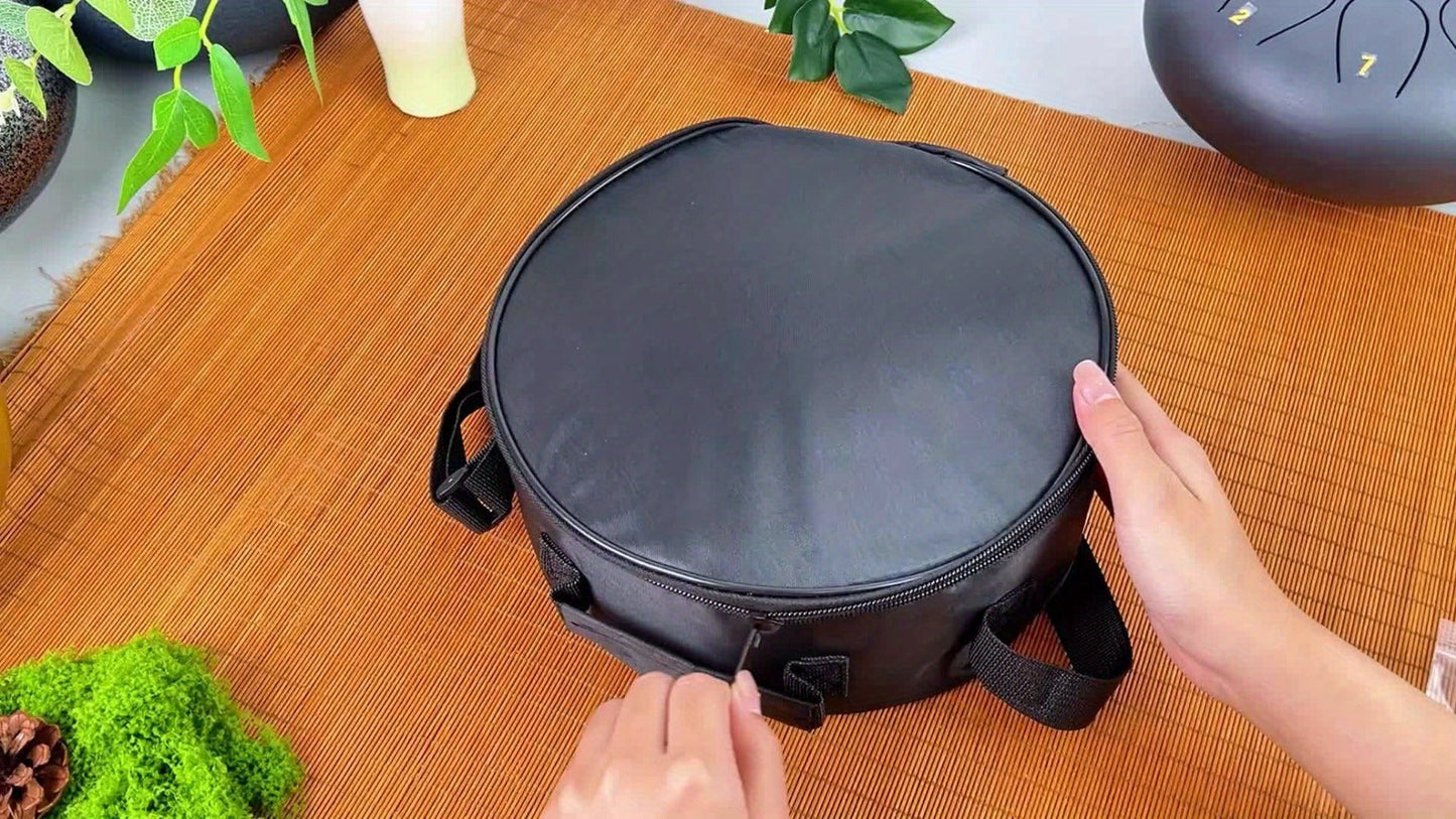 Steel Tongue Drum, 8-Inch 11-Note Rain Drum Set with Bag and Mallet Holder detail image - detail view 16