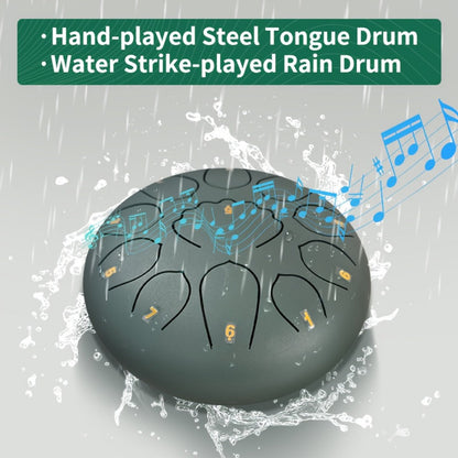 Steel Tongue Drum, 8-Inch 11-Note Rain Drum Set with Bag and Mallet Holder detail image - detail view 4