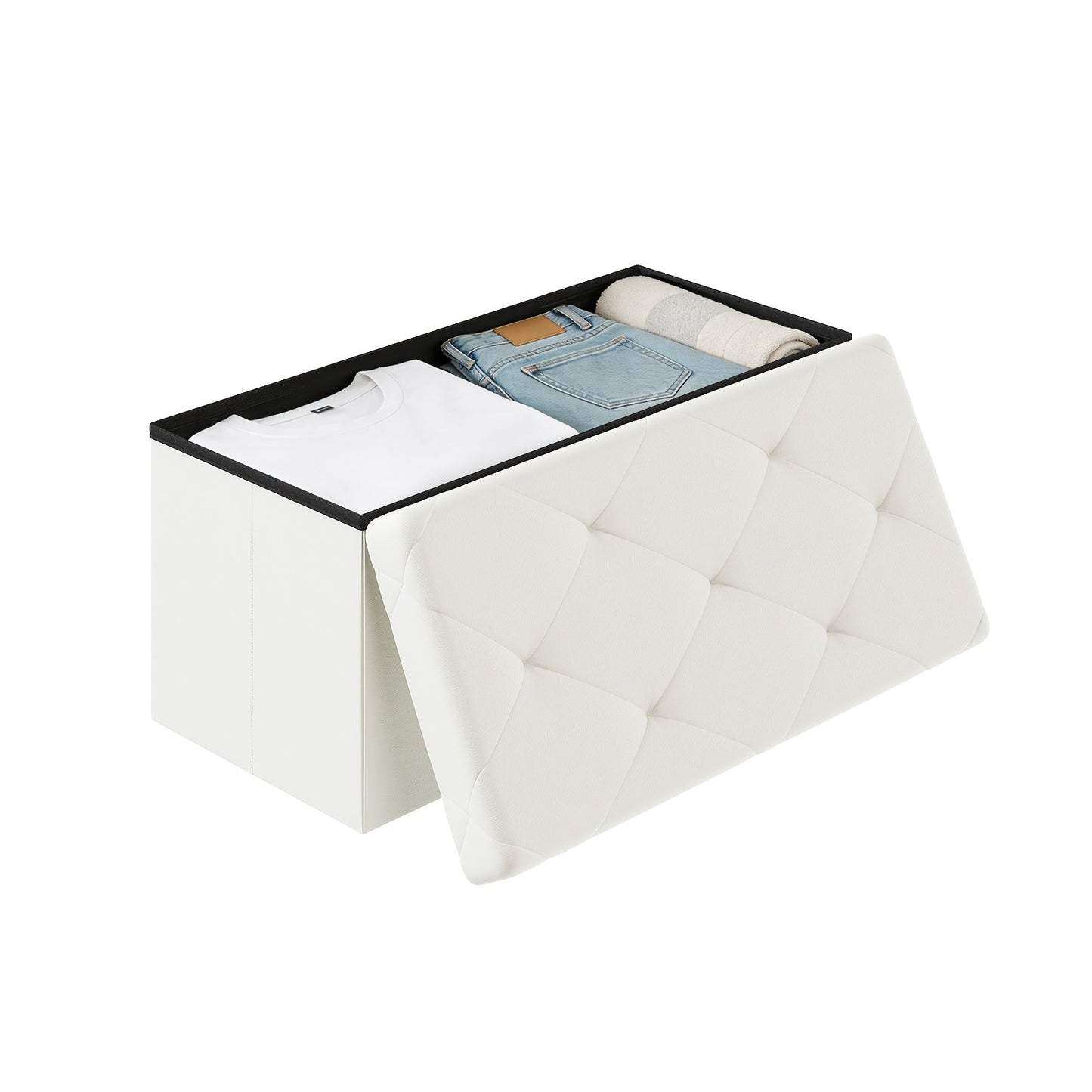 Storage Ottoman shown in the Beige, 30 Inch option