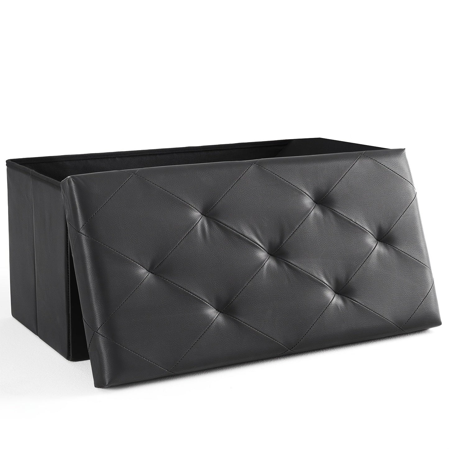 Storage Ottoman shown in the Black, 30 Inch option