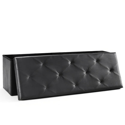Storage Ottoman shown in the Black, 43 inch option