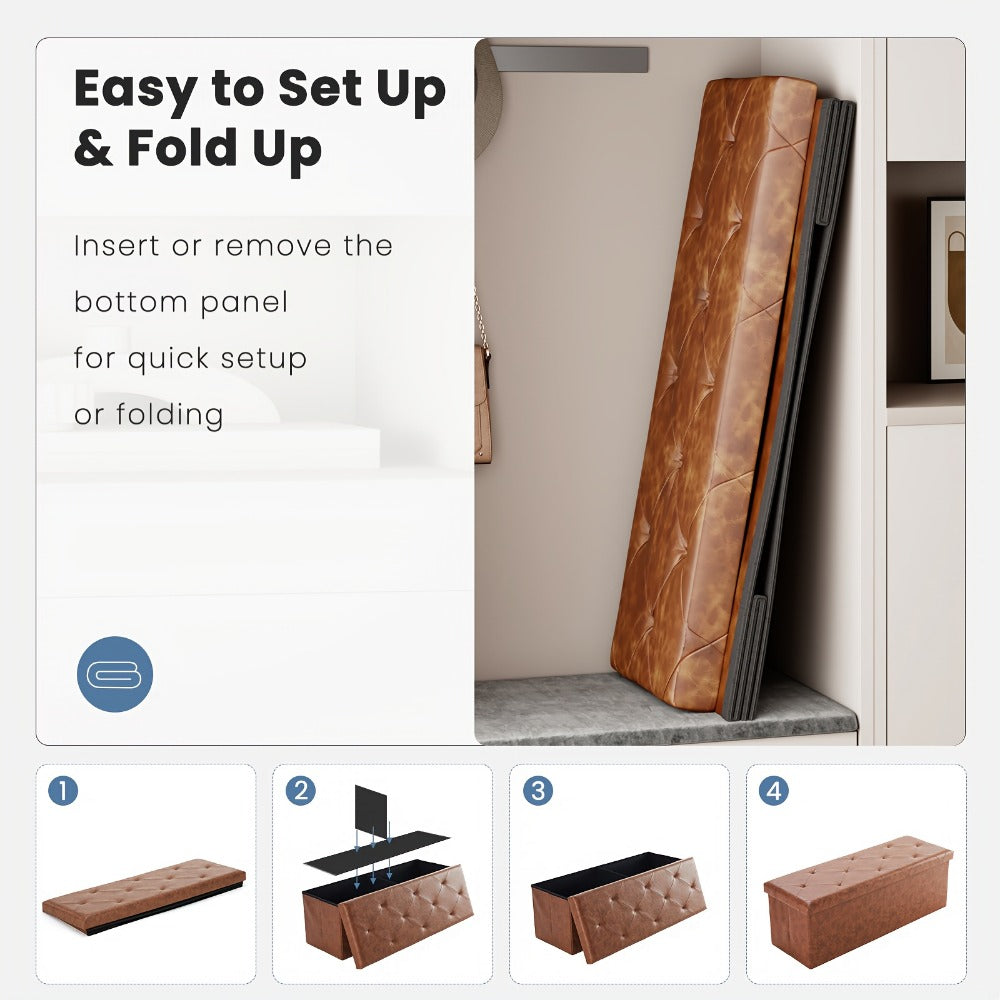 Storage Ottoman with Hidden Storage for Organized Everyday Storage in Living Room detail image - detail view 10