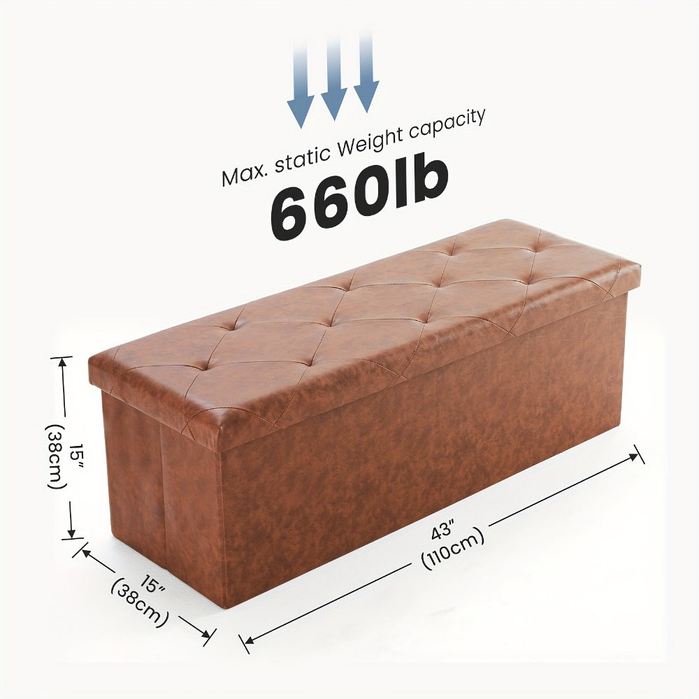 Storage Ottoman with Hidden Storage for Organized Everyday Storage in Living Room detail image - detail view 4