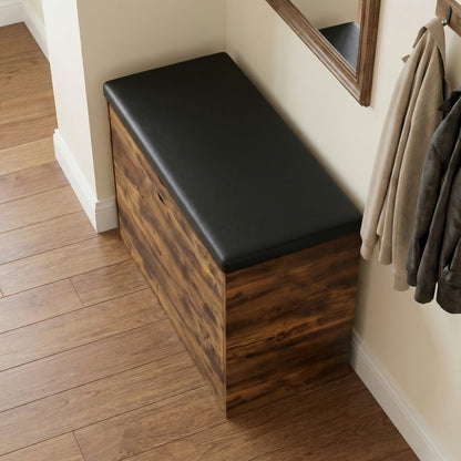 Storage Stool with Hidden Storage and Padded Seat for Entryway detail image - detail view 10