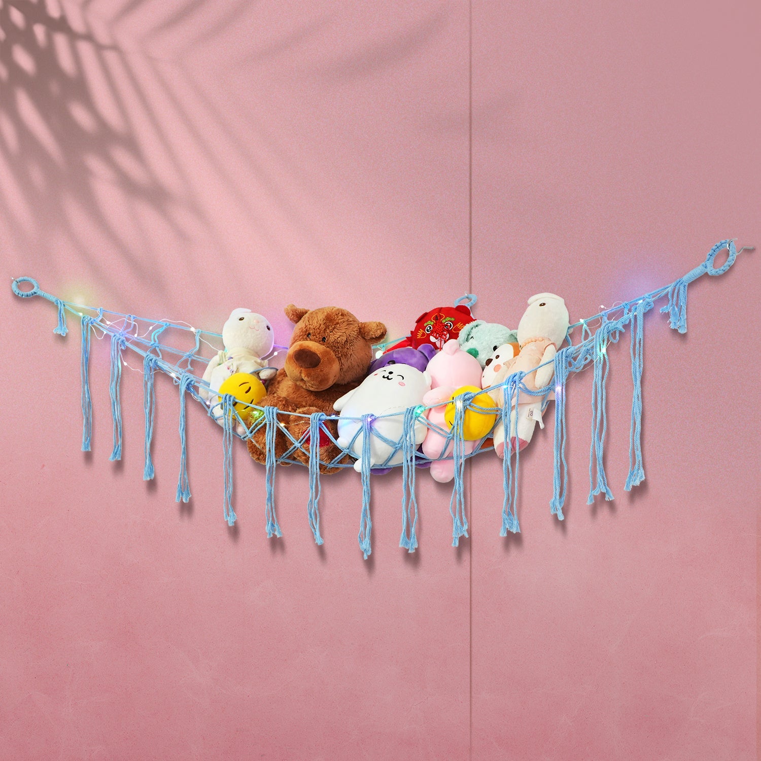 Stuffed Animal Storage Hammock with LED Lighting and Washable Cover for Kids' Room detail image - detail view 10