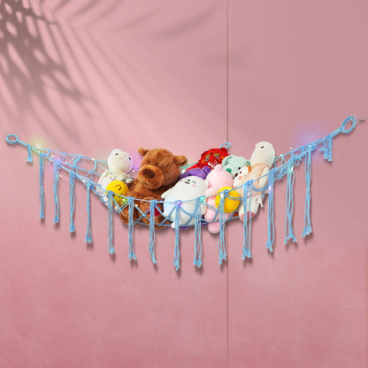 Stuffed Animal Storage Hammock with LED Lighting and Washable Cover for Kids' Room detail image - detail view 10