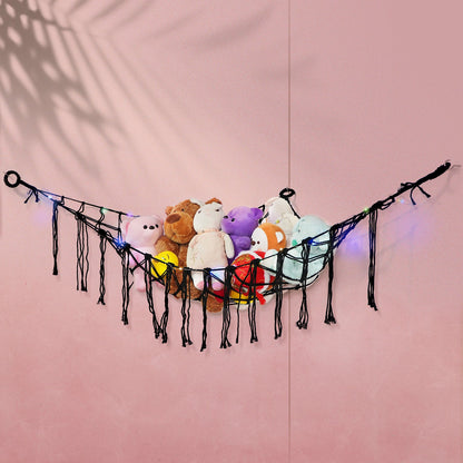 Stuffed Animal Storage Hammock with LED Lighting and Washable Cover for Kids' Room detail image - detail view 15