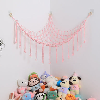 Stuffed Animal Storage Hammock with LED Lighting and Washable Cover for Kids' Room detail image - detail view 18