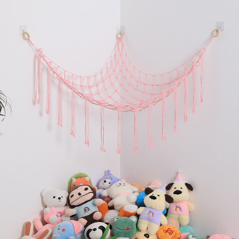 Stuffed Animal Storage Hammock with LED Lighting and Washable Cover for Kids' Room detail image - detail view 21
