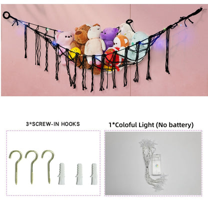Toy Hammock shown in the Black With Lights option