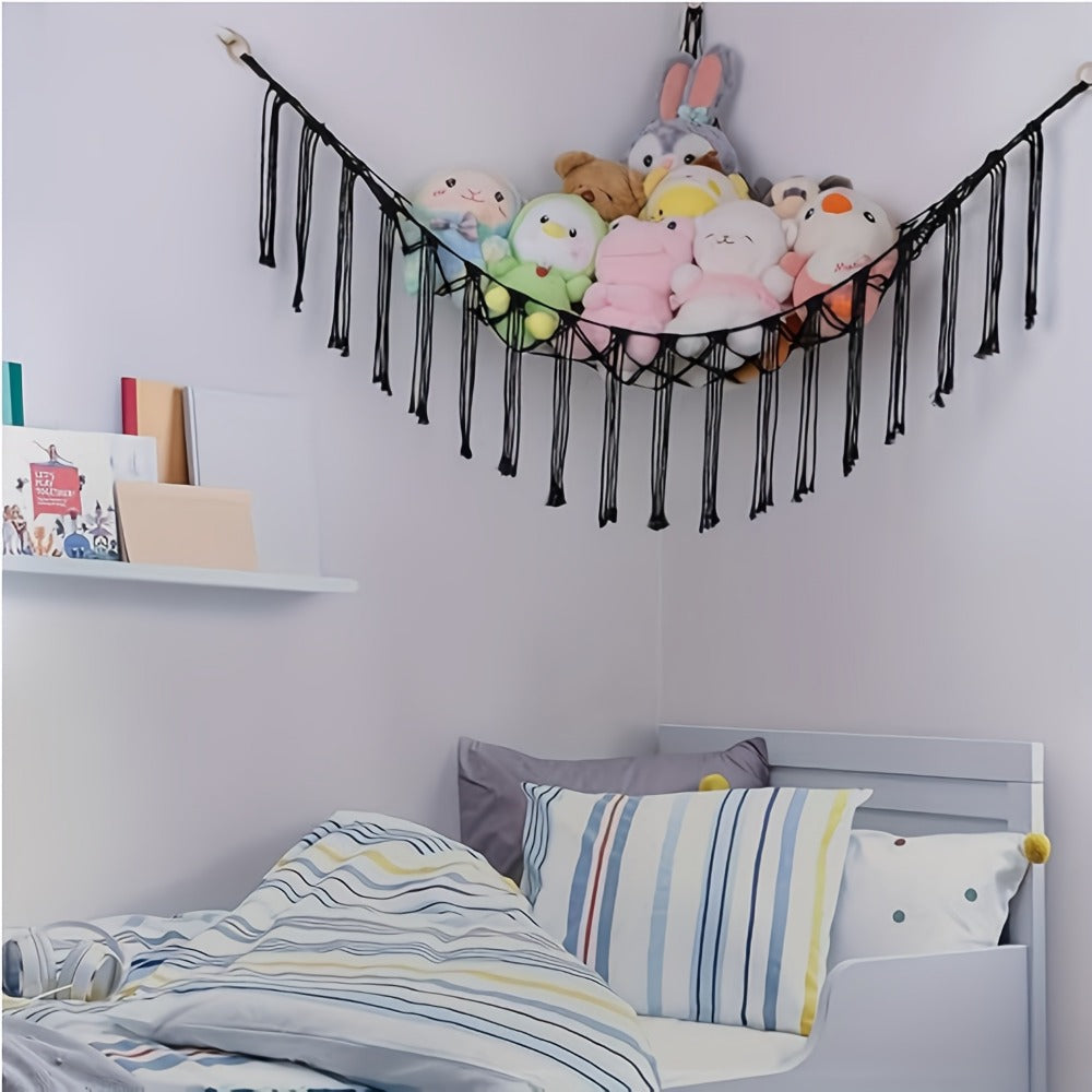 Stuffed Animal Storage Hammock with LED Lighting and Washable Cover detail image - detail view 10