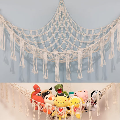 Stuffed Animal Storage Hammock with LED Lighting and Washable Cover detail image - detail view 7