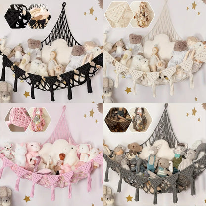 Stuffed Animal Storage Hammock with LED Lighting for Kids' Room detail image - detail view 13