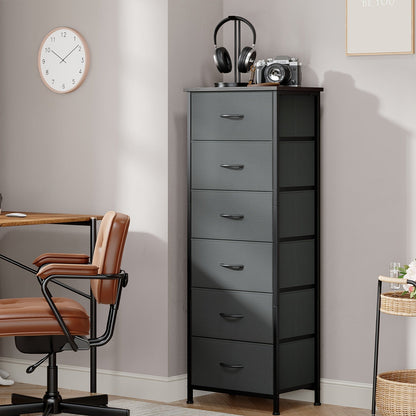 Dresser shown in the Charcoal Gray, 6 Drawers option