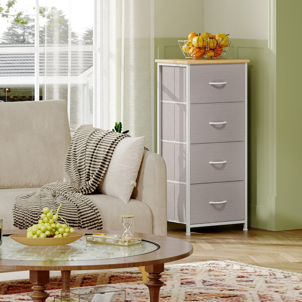 Tall Fabric Dresser with Multiple Color Options, Bedroom Drawer Chest detail image - detail view 13