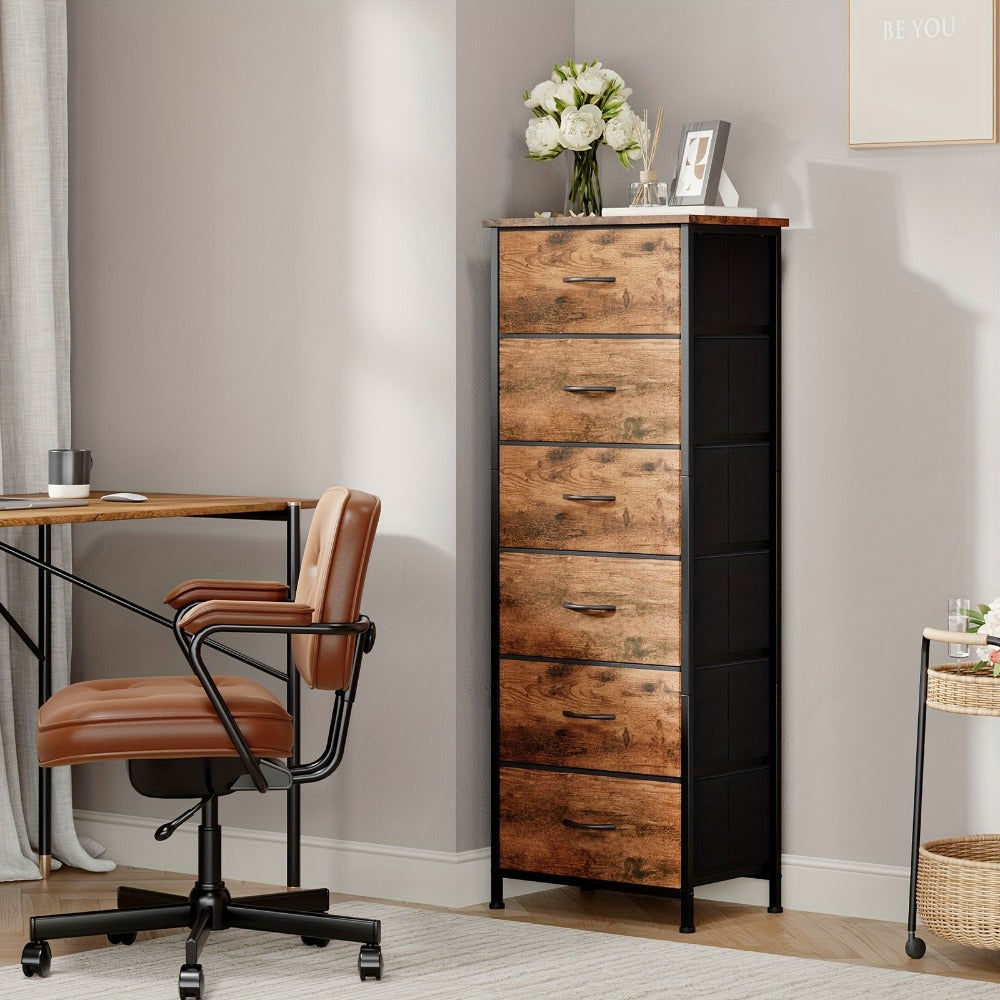 Tall Fabric Dresser with Multiple Color Options, Bedroom Drawer Chest detail image - detail view 27