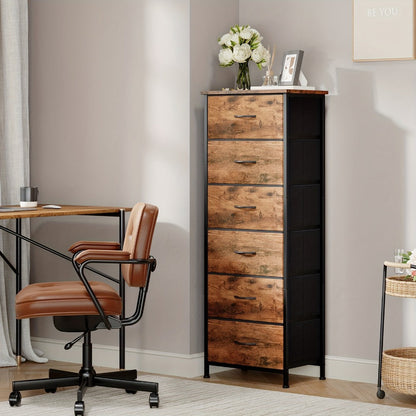 Tall Fabric Dresser with Multiple Color Options, Bedroom Drawer Chest detail image - detail view 27