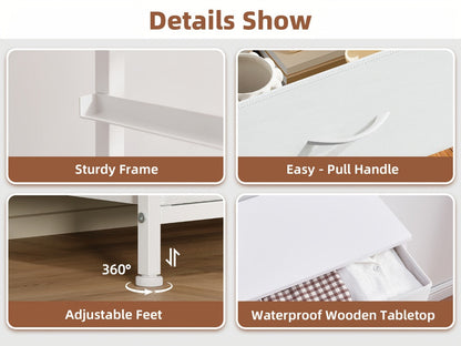 Tall Fabric Dresser with Multiple Color Options, Bedroom Drawer Chest detail image - detail view 33