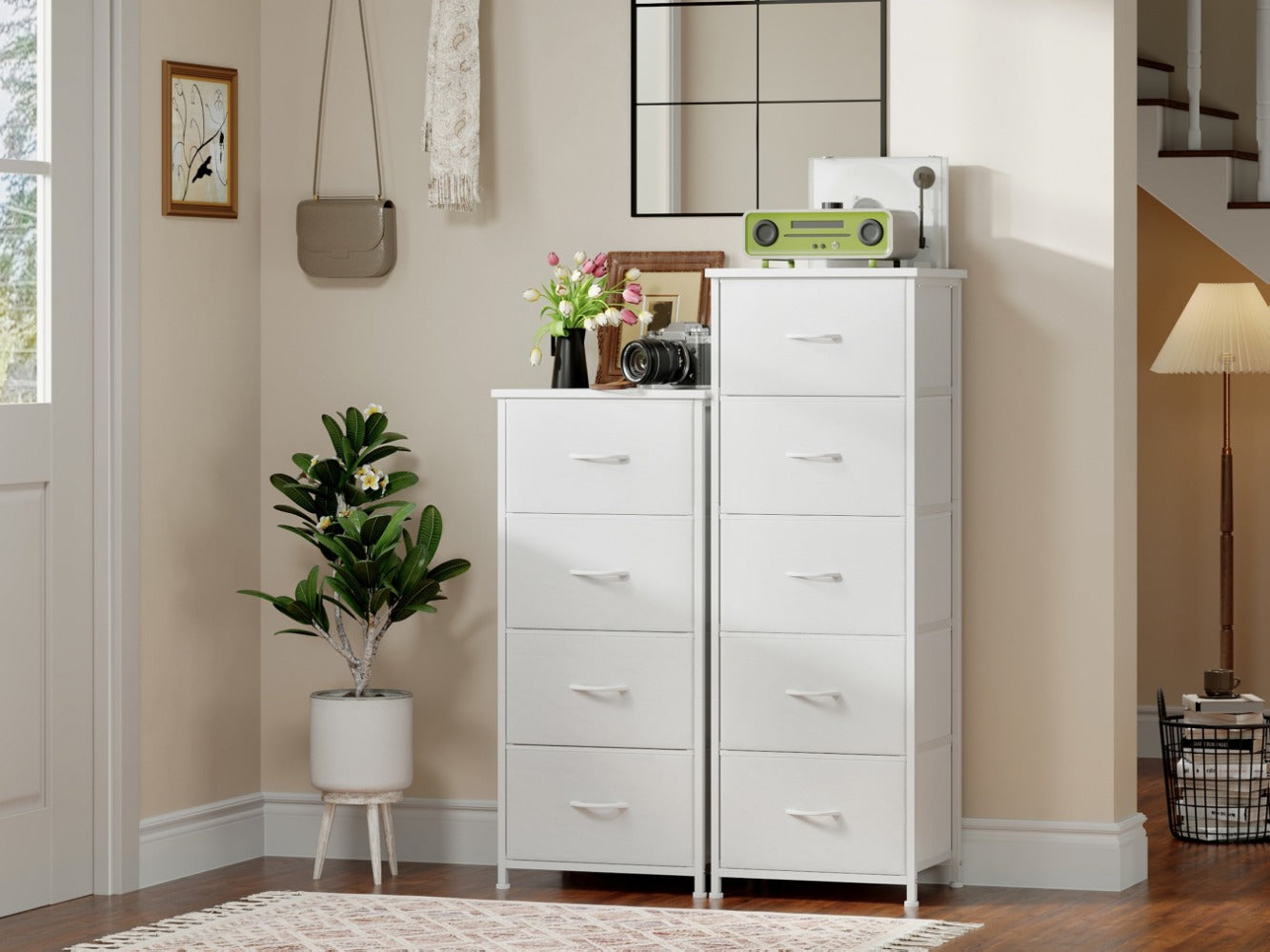Tall Fabric Dresser with Multiple Color Options, Bedroom Drawer Chest detail image - detail view 36