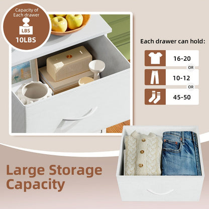 Tall Fabric Dresser with Multiple Color Options, Bedroom Drawer Chest detail image - detail view 8