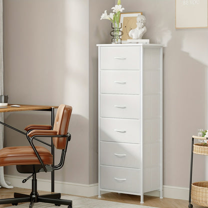 Dresser shown in the White Leather, 6 Drawers option
