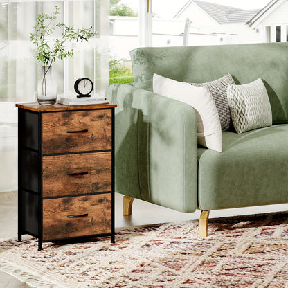 Dresser shown in the Wood Grain Print, 3 Drawers option