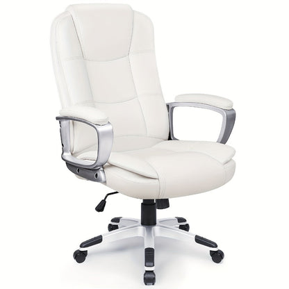Tall Faux Leather Office Chair with High Back, Computer Desk Chair for Home Office detail image - detail view 5