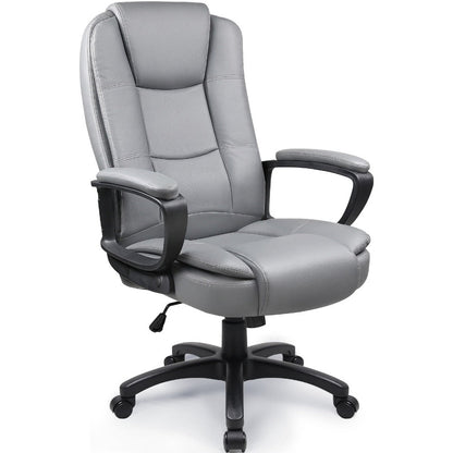 Tall Faux Leather Office Chair with High Back, Computer Desk Chair for Home Office detail image - detail view 7