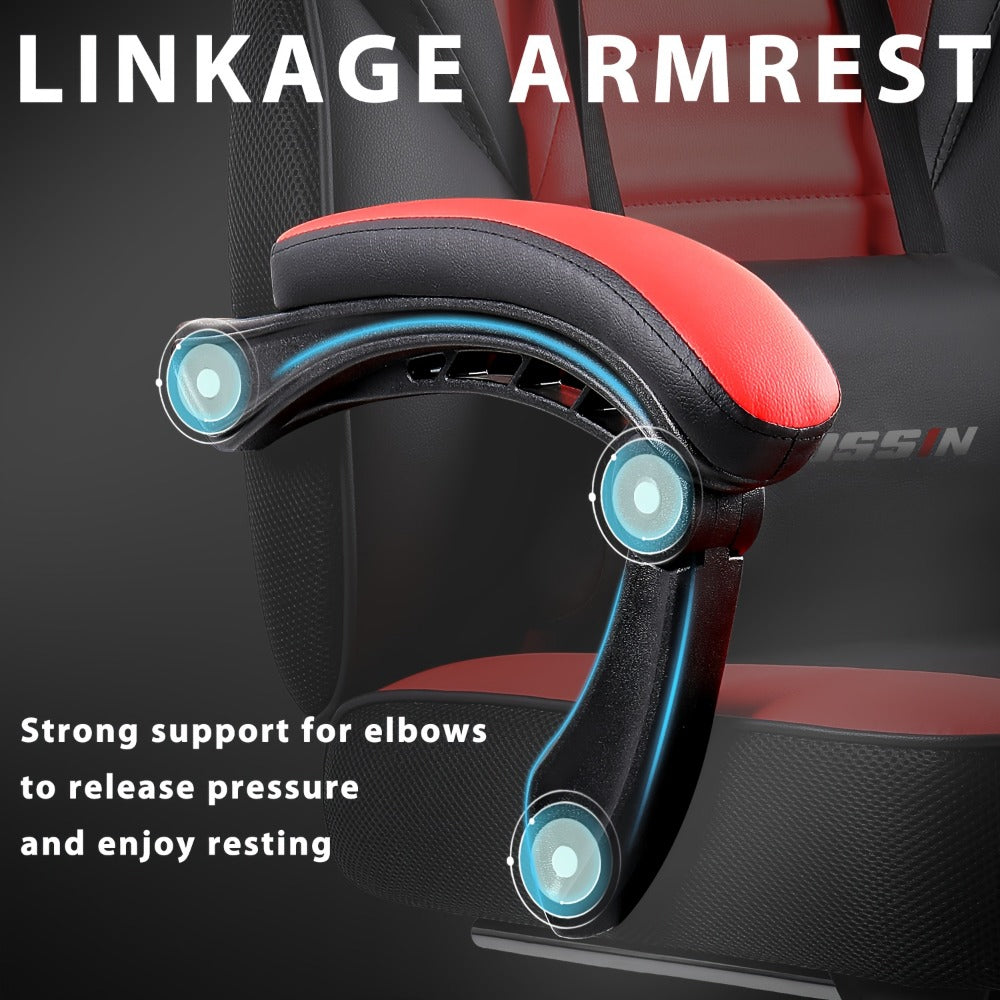 Tall Gaming Chair, High-Back Gaming Seat for Comfortable Everyday Seating in Home Office detail image - detail view 11
