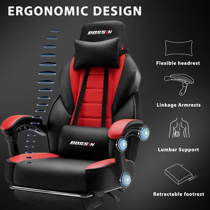 Tall Gaming Chair, High-Back Gaming Seat for Comfortable Everyday Seating in Home Office detail image - detail view 5