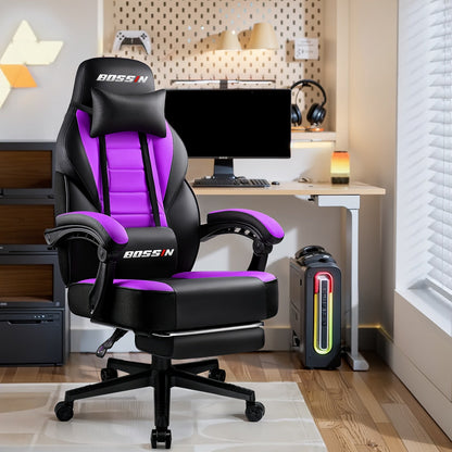 Gaming Chair shown in the Purple option