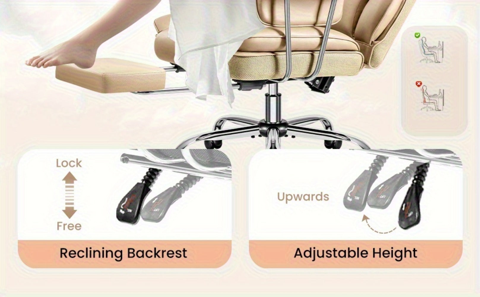 Tall Heavy-Duty Office Chair, Home Office Task Chair for Comfortable Everyday Seating detail image - detail view 16