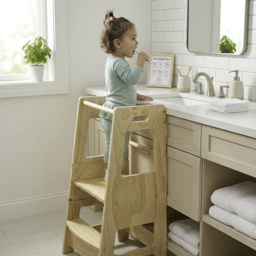 Toddler Step Stool, Toddler Kitchen Helper Tower Standing Stool for Kitchen Counter shown in the main product view