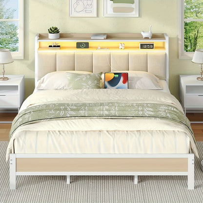 Bed Frame shown in the Cream, King option