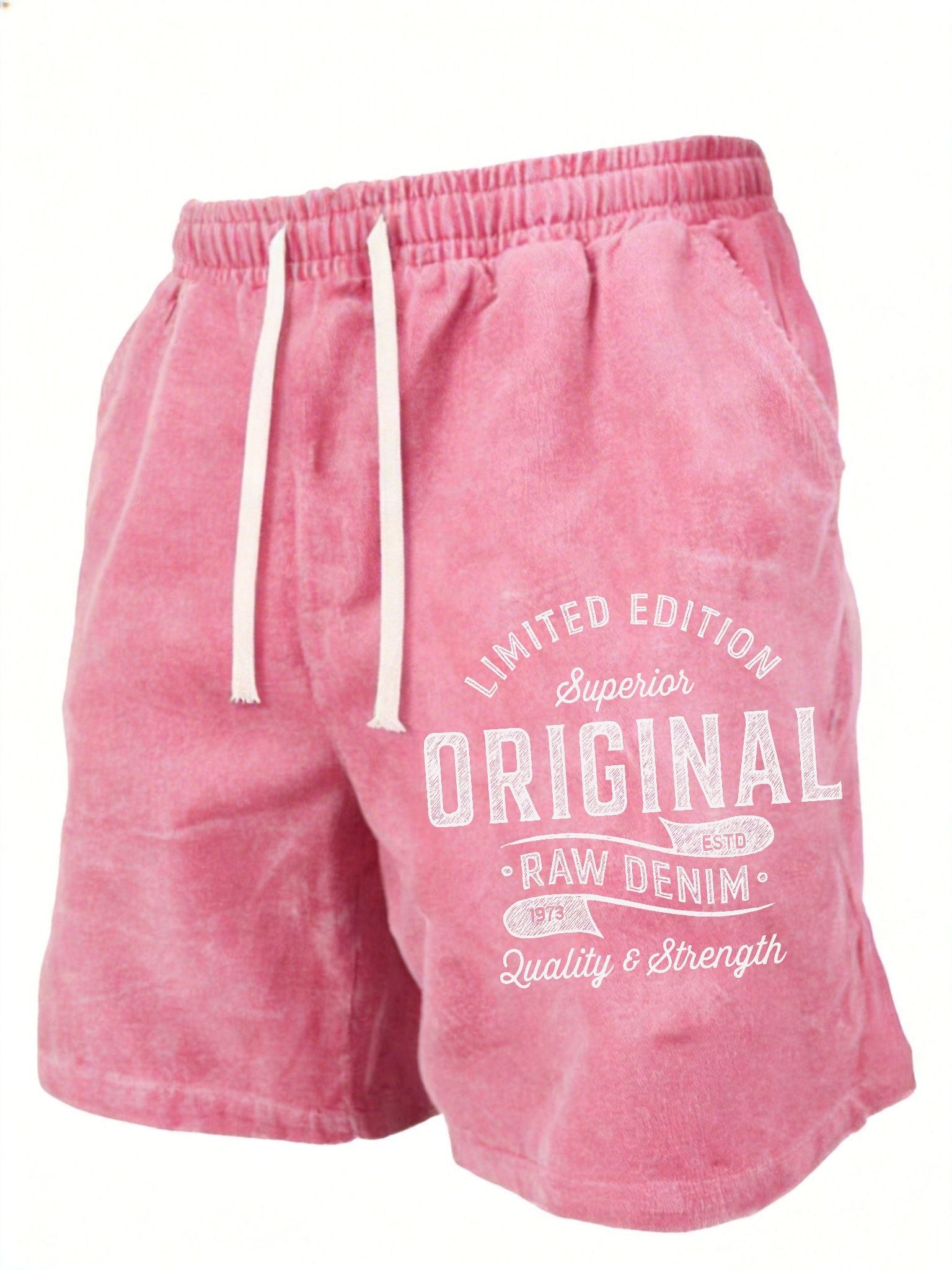 Rose Red Cotton Printed Shorts - product view 12